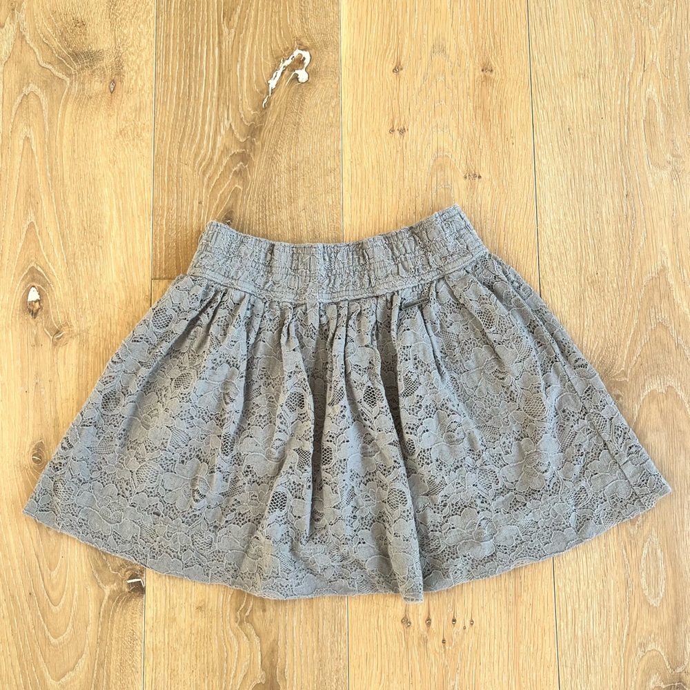 Elegant Gray Lace Skirt
